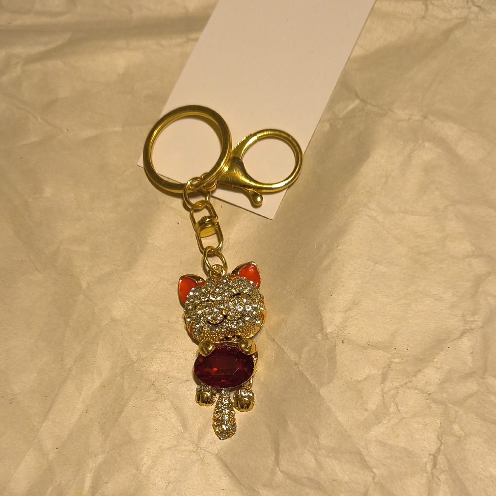 Sparkly Cat Bag Charm